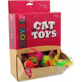 Hračka pro kočku Magic cat Hračka míček s pírky 3,8cm 60ks