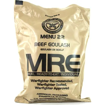 Originál US Army MRE Menu 22 BEEF GOULASH