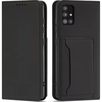 Pouzdro na mobilní telefon Forcell Knížkové pouzdro Magnet Card Case pro Xiaomi Redmi Note 11 Pro se stojánkem a kapsou na karty , černá, 9145576251225