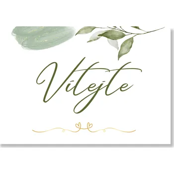 Svatební dekorace Personal Uvítací tabule - Green & Gold