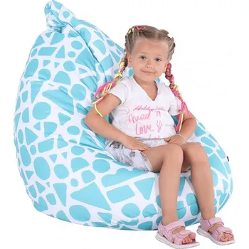 Sedací pytel Sedací vak, tyrkysově-bílá / vzor, TELDIN