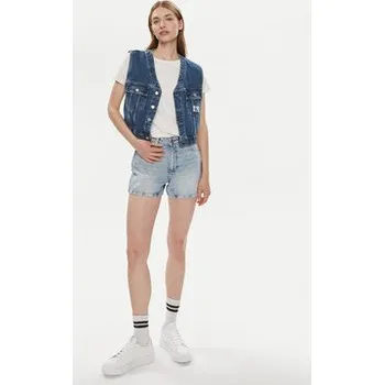 Dámské kraťasy Wrangler Džínové šortky Cowboy 112351074 Modrá Relaxed Fit 28