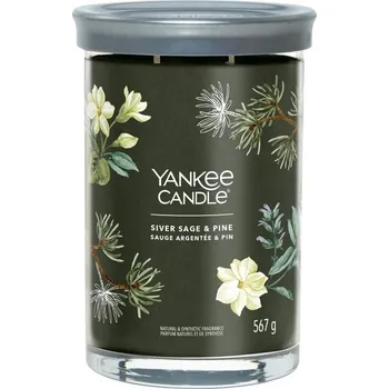 Vánoční dekorace Yankee Candle SILVER SAGE & PINE, signature tumbler velký 567 g 41221