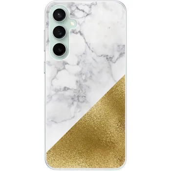 Pouzdro na mobilní telefon Odolné silikonové pouzdro iSaprio - Gold and WH Marble - Samsung Galaxy S23 FE