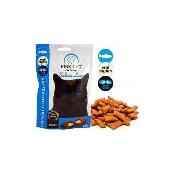 Pamlsek pro kočku FINE CAT Exclusive plněné polštářky pro kočky losos 60 g