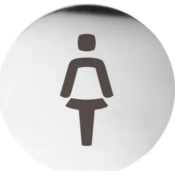 WC štětka Cedule WC dámy, Ø 75mm, nerez mat