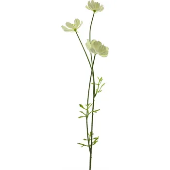 umělá květina Umělé květina, Mák - Papaver větev krémový 58 cm