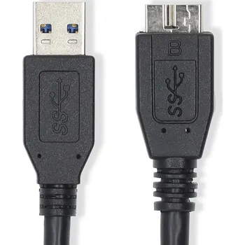 Datový kabel Nedis propojovací kabel USB 3.2 gen1 zástrčka USB 3.0 A - zástrčka USB 3.0 micro B, 2 m, černá (CCGL61500BK20)