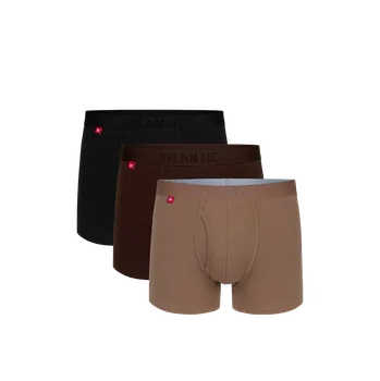 Pánské spodní prádlo Boxerky Atlantic 3HM-184 3 pack XXL Černá