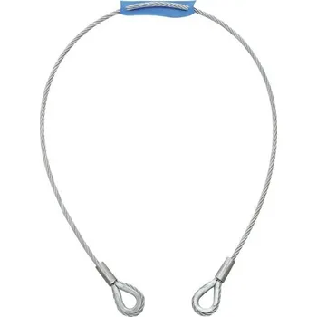 Lanko pro jízdní kolo Ocelové lanko 6 mm x 1000 mm, stříbrné s koncovými úvazky