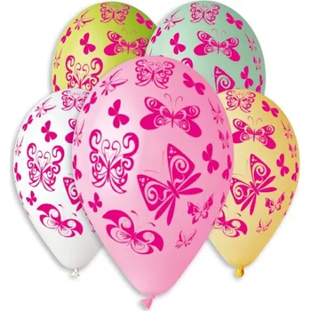 Balónek Balónky nafukovací, motýl, 5 kusů