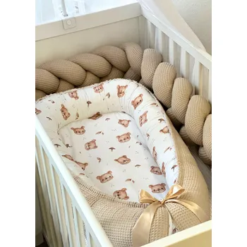 Hnízdečko pro miminko Oboustranné hnízdečko pro miminko - vaflové s medvídky