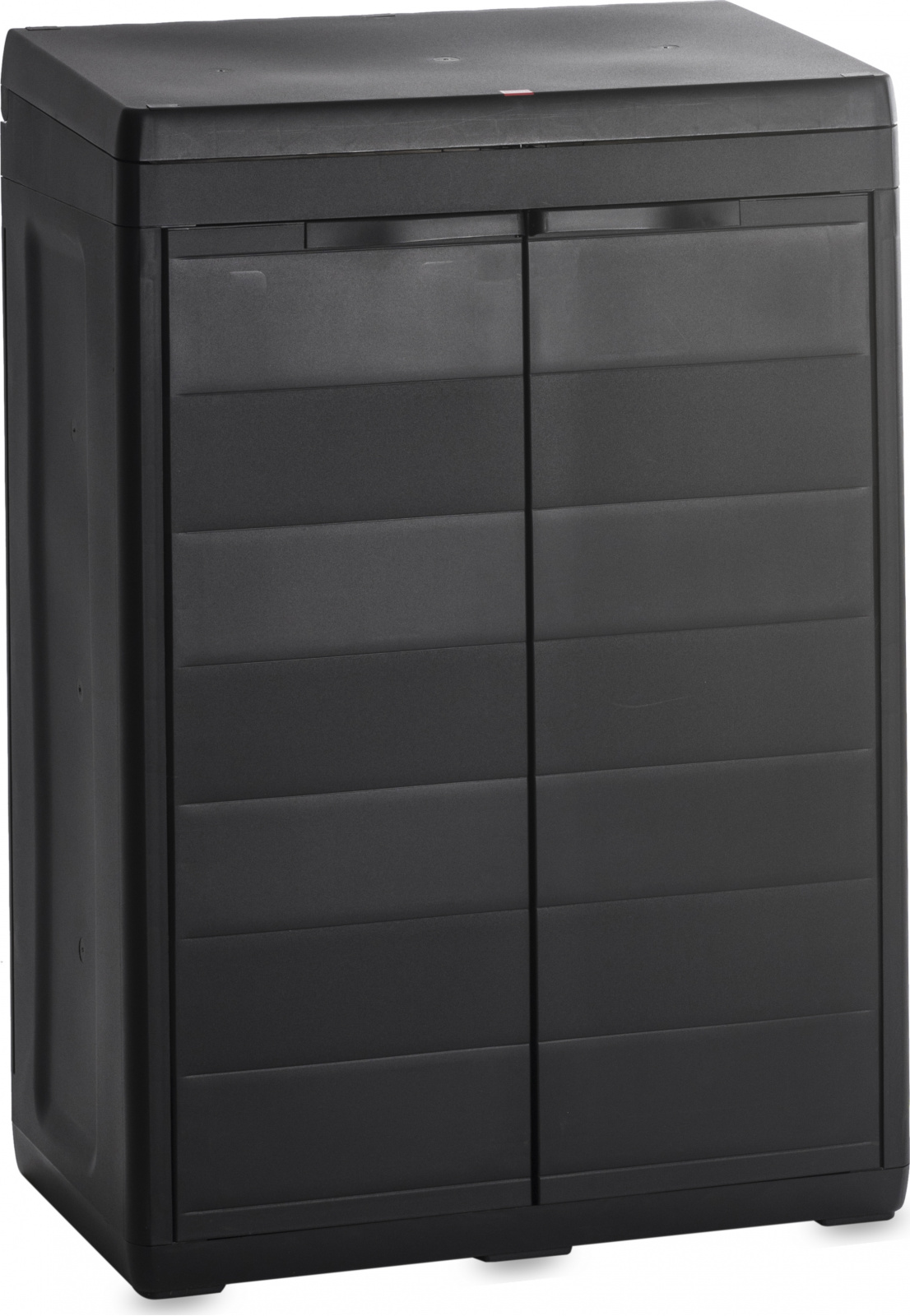 Poubelle De Cuisine 50 L SUSTANIA – Couvercle Basculant, Plastique Recyclé, Noir/argent – Fabriqué En UE