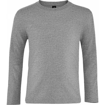 Dětská móda Sol's Dětské bavlněné tričko Imperial s dlouhým rukávem Barva: šedá melange, Velikost: 12 let (142/152) L02947