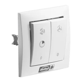 vypínač Helios (Německo) Vypínač a přepínač otáček Helios DSEL Využití: Vypínač a přepínač otáček pro 2-rychlostní ventilátory Helios ELS a Helios REW