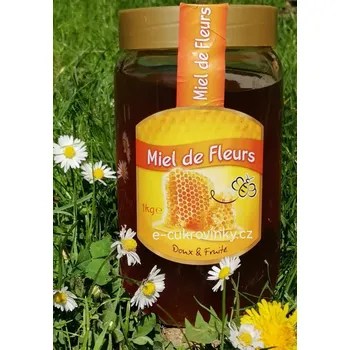 Med LUČNÍ květový 1000 g (VČELÍ květový med z Belgie - TEKUTÝ)