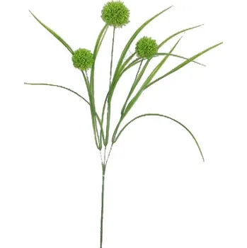 umělá květina Umělé květina, Česnek okrasný - Allium x3 zelená s trávou 82 cm x3 zelená s trávou 82 cm