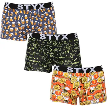Boxerky 3PACK pánské boxerky Styx art sportovní guma vícebarevné (3G13724) S Možnost vrácení zboží ZDARMA do 120 dnů!