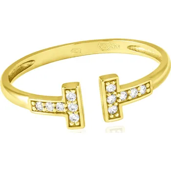 Prsten GEMMAX Zlatý prsten TT se zirkony vel.&nbsp;UNI&nbsp;60-61 – zlatý šperk ryzosti 585/1000 v Dárkovém balení s Certifikátem GLRYB-60-34331