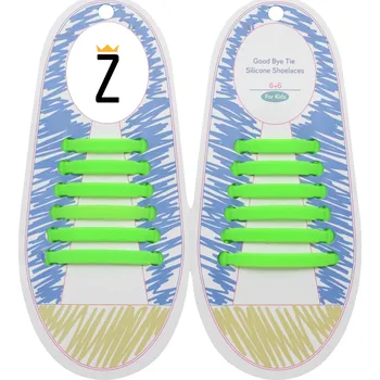 Tkaničky do bot Silikonové tkaničky dětské - zelená