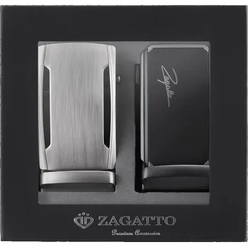 Opasek ZAGATTO kožený pásek černý + dvě přezky ATM Box Set 2 velikost L