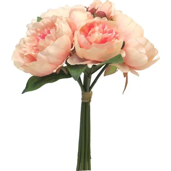 umělá květina Umělá květina, Pivoňka - Paeonia x8 svazek růžová (beauty) 34 cm