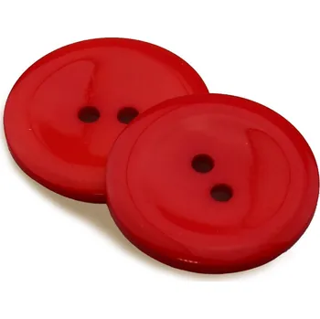 Knoflík Pro Háčkování Knoflík kulatý plast 20 mm červený