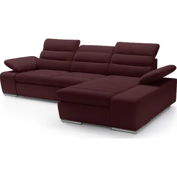 Obývací pokoj Sedací souprava KORFU | FUNKČNÍ LÁTKA | pravá | rozkládací + úložný prostor | tmavě vínová 59 | AKCE