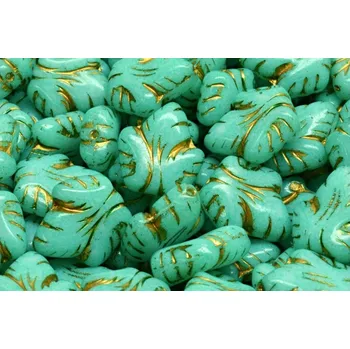 Korálek Hroznový list č.3760 (16x14mm)