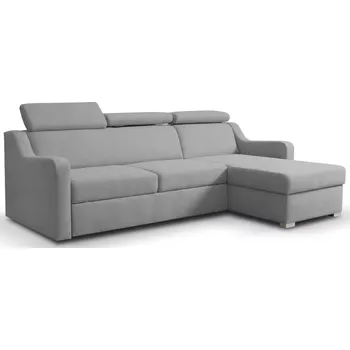 Sedací souprava Rozkládací rohová sedačka MIKEL šedá