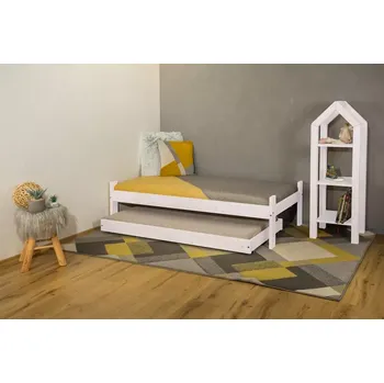 Dětská postel MAXDO Česká dětská postel Alex s přistýlkou 160x80 bílá (Český výrobek)