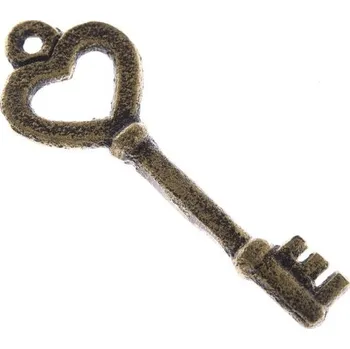 Party dekorace Litinový klíč 10 cm - zlatý