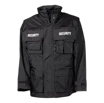 Pánský kabát MFH bunda SECURITY nepromokavá ČERNÁ vel.XXL