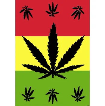 Plakát Plakát, Obraz - Marijuana Leaf - On rasta colours