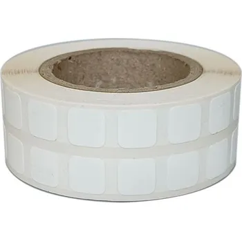 Samolepící etiketa Etikety 10x10mm, polyethylen, bílá, D40, 2000 ks na roli
