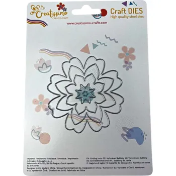 Řezačka papíru Creatissimo - vyřezávací šablona 3D květina 81x81