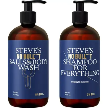 Kosmetická sada Steves Shampoo & Body Wash Set 2x500 ml - Sada šamponu a sprchového gelu pro muže