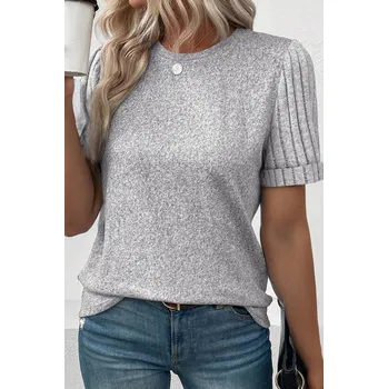 Dámské tričko OMG Dámské tričko s krátkým rukávem Knaittes šedá S