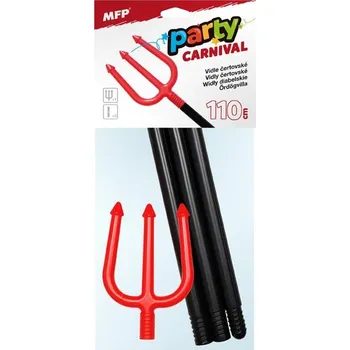 Karnevalový kostým R-kontakt Vidle čertovské skládací červené 110cm