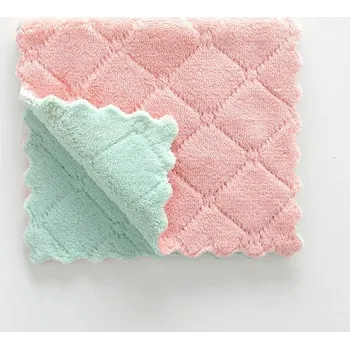 Utěrka Superabsorpční mikrovláknové utěrky na nádobí | 12ks - Zelená Růžová