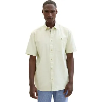 Pánská košile TOM TAILOR PÁNSKÁ KOŠILE S KR.RUKÁVEM - SV. ZELENÁ L