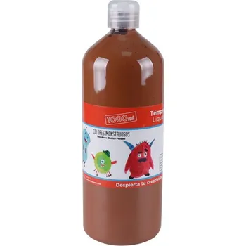Vodová barva Main Papel S.L. Temperová barva školní 1000ml - hnědá