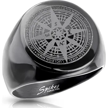 Prsten Steel Edge Pánský pečetní prsten 7387 - Větrná růžice Velikost: 64
