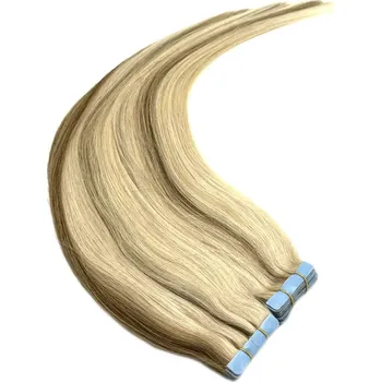 Příčesek Vlasy pro metodu Invisible Tape / TapeX / Tape Hair / Tape IN 50cm -světlý melír