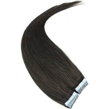 Příčesek Vlasy pro metodu Invisible Tape / TapeX / Tape Hair / Tape IN 50cm - tmavě hnědé