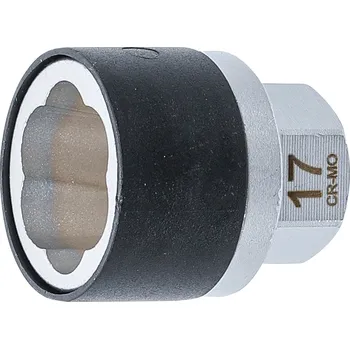 BGS 7510-17, Nástrčná hlavice se spirálovým profilem / šroubovák | pohon vnější šestihran 17 mm | 17 mm