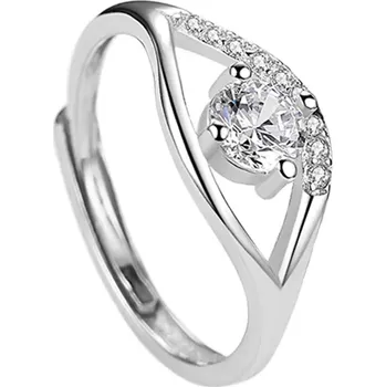 Prsten Majya SARA 10361 Stříbrný nastavitelný prsten se zirkony 5 mm