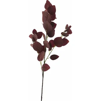 umělá květina umělá větev, Blahovičník - Eukalyptus Maddy červený (burgundy) 96 cm (N950296)