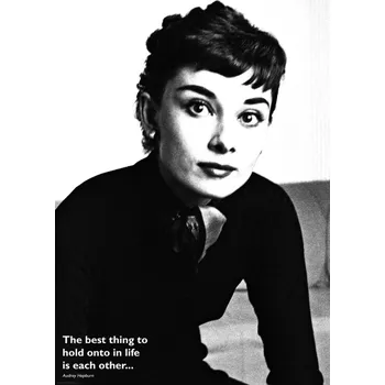 Plakát ARTIFICIAL POSTERS Audrey Hepburn - Quote 59.4 × 84.1 cm