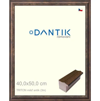 Rám na obraz DANTIK rámeček 40x50 | TRITON měď antik (Plexi Čiré) (Vyrobeno s láskou u nás v DANTIKU)